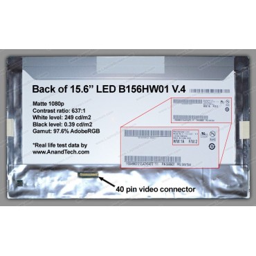 B156HW01 V.4 AU Optronics Schermo Display per PC Portatile
